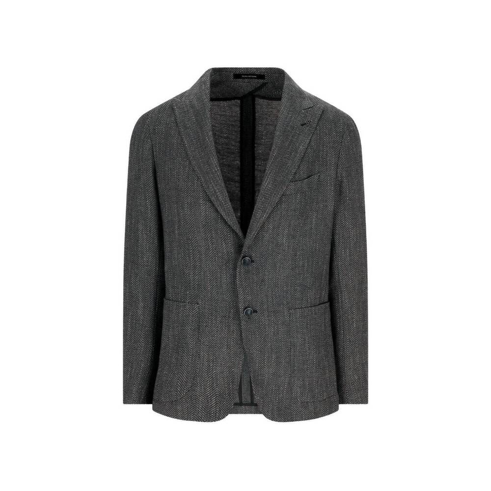 NEW TAGLIATORE men's chevron blazer in black & brown